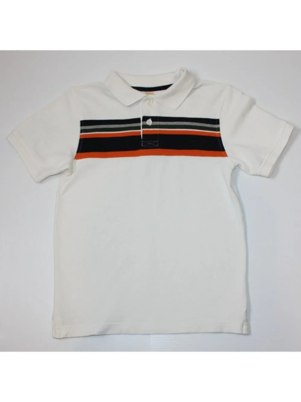 Gymboree Barkside Academy Boy's Chest Stripe Pique Polo Shirt Top in size 8